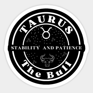 Taurus Zodiac Stability and Patience Sticker